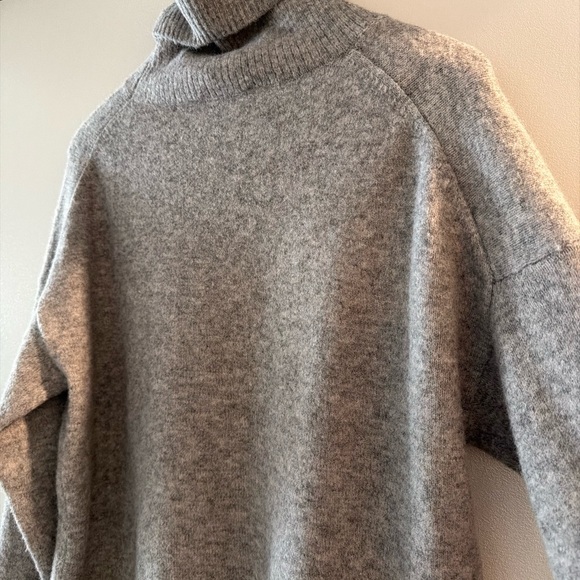 Mango Soft Gray Turtleneck Neck Sweater Dress XL - Picture 5 of 10